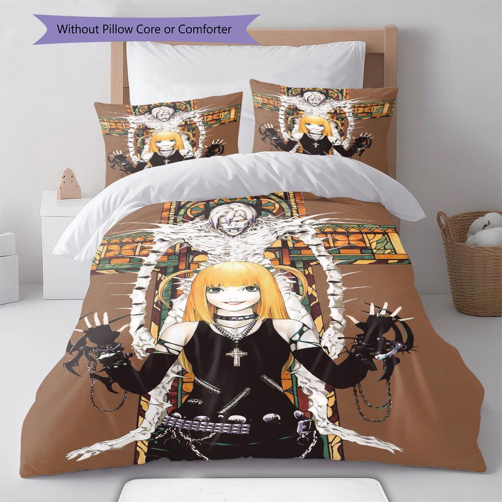 Cartoon Pattern Bedding Quilt Set Quilt Cover Pillowcase Home Decoration Birthday Gift (1 * Duvet Cover + 2 * Pillowcase, Without Core)