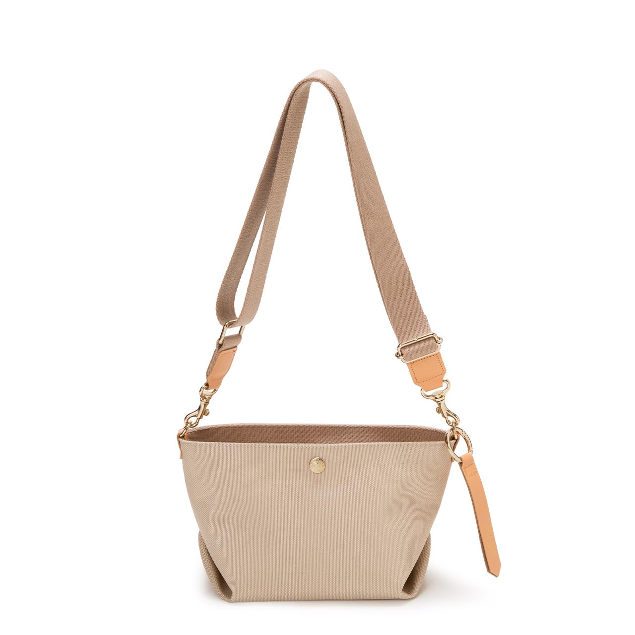 Aerial Nylon Shoulder Bag with Color Light Beige [Breath TOPKAPI] Strap/Lightweight,