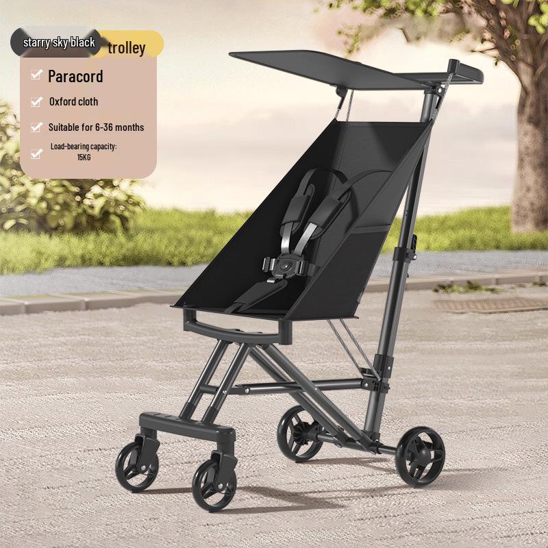 Lightweight Foldable 4-Wheel Stroller for Kids