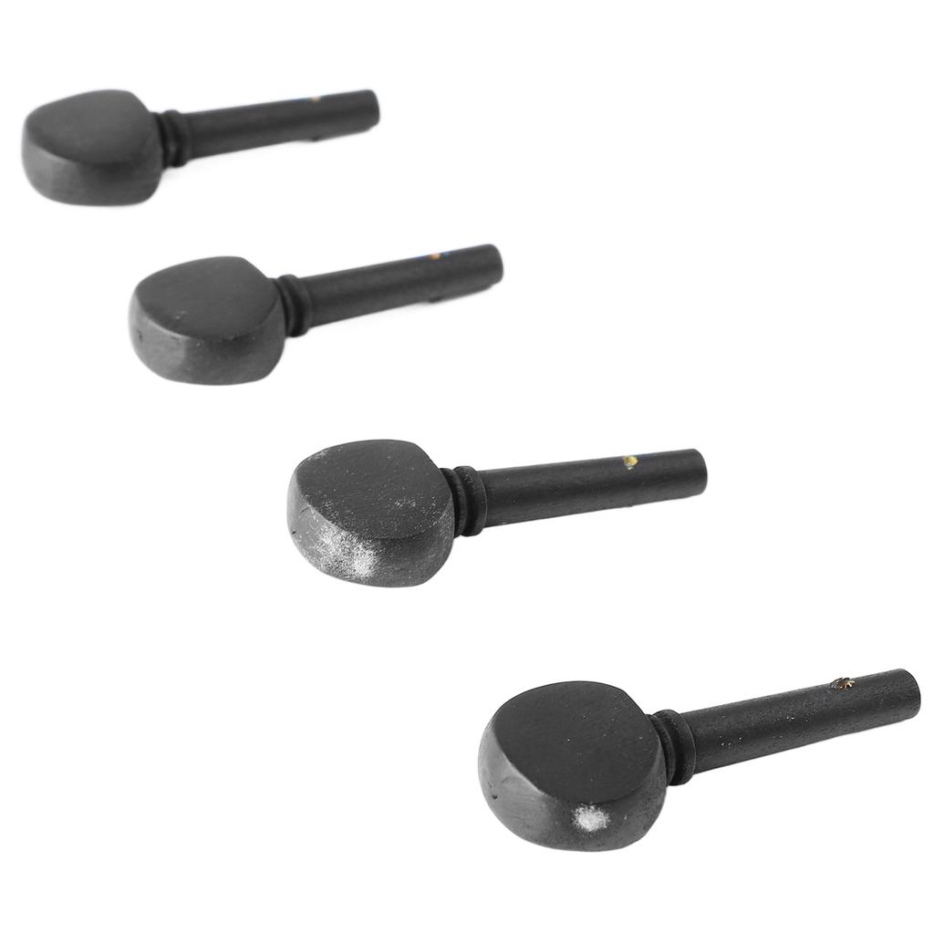 4Pcs Violin Tuning Peg Portable Fine Appearance Wood Violin Peg Replacement Black M00592