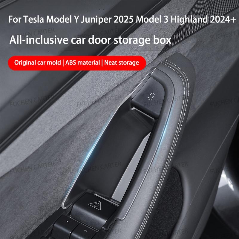 Für Tesla Model Y Juniper 2025 Model 3+ Highland Autotürgriff Aufbewahrungsbox Innerer Griff Rundum-Organizer Behälter Tablett