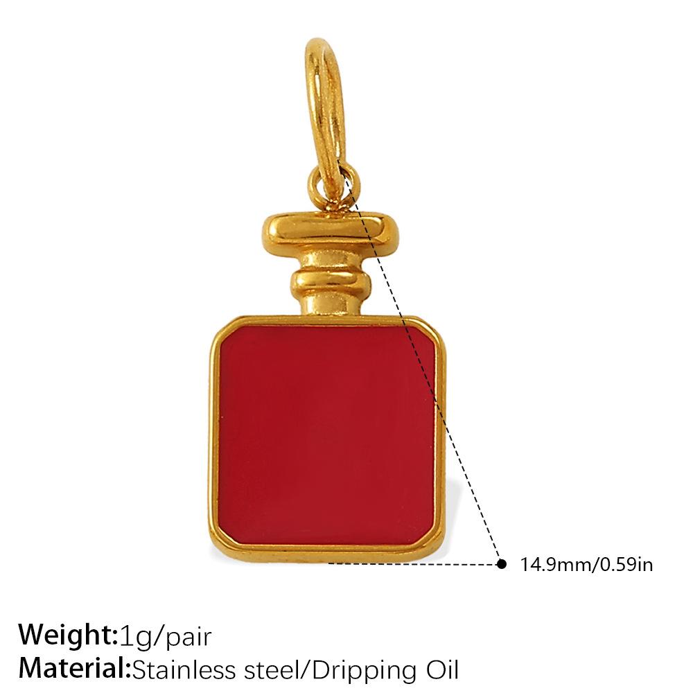 Cartoon Oil Dripping Fruit Diy Pineapple Pendant Stainless Steel Gold-Plated Dopamine Accessories