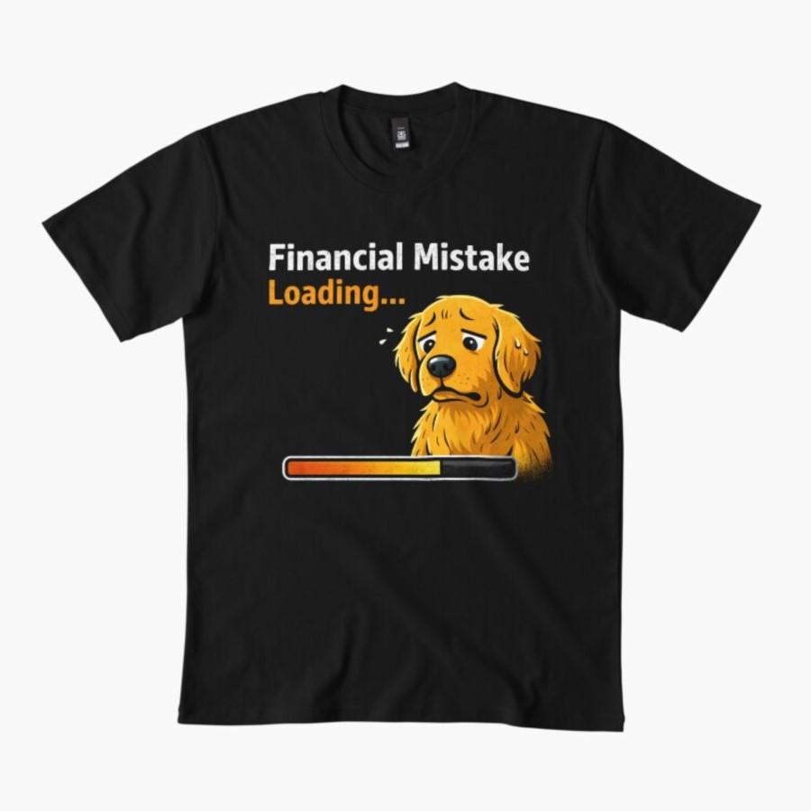 Financial Mistake in Progress Funny Dog Meme T-shirt For Men Women 100% Cotton T Shirts Short Sleeve Tops 0320-4 - Men s Summ... S разноцветный