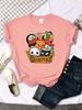 Kawaii Delicious Food Sushi Babys Style Print Women T Shirt Summer Fashion Tops Fashion Tee Shirts Loose Soft Female T Shirts