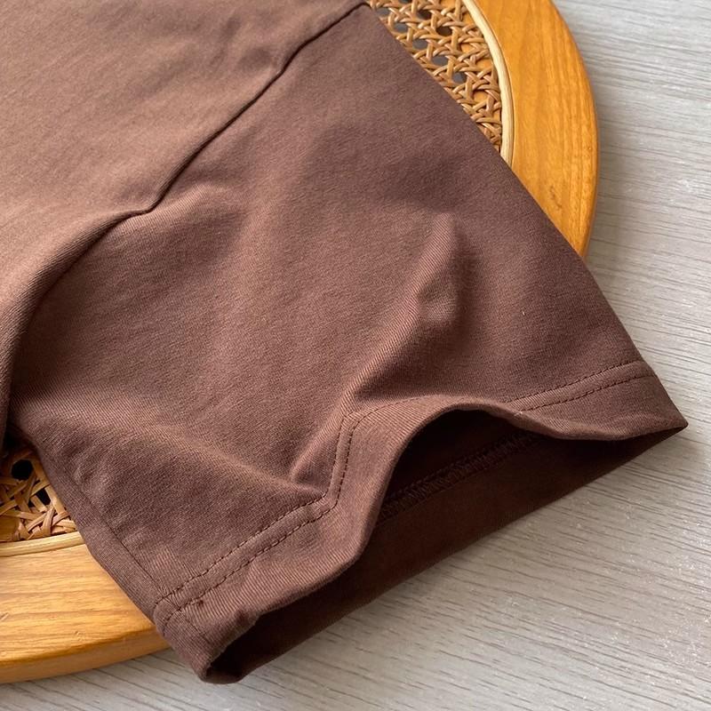 Men's Short Sleeved T-shirt Made 100% Pure Cotton  Summer Heavyweight Loose Oversized Top  Fashionable Round Neck Half Sleeved Casual T-shirt