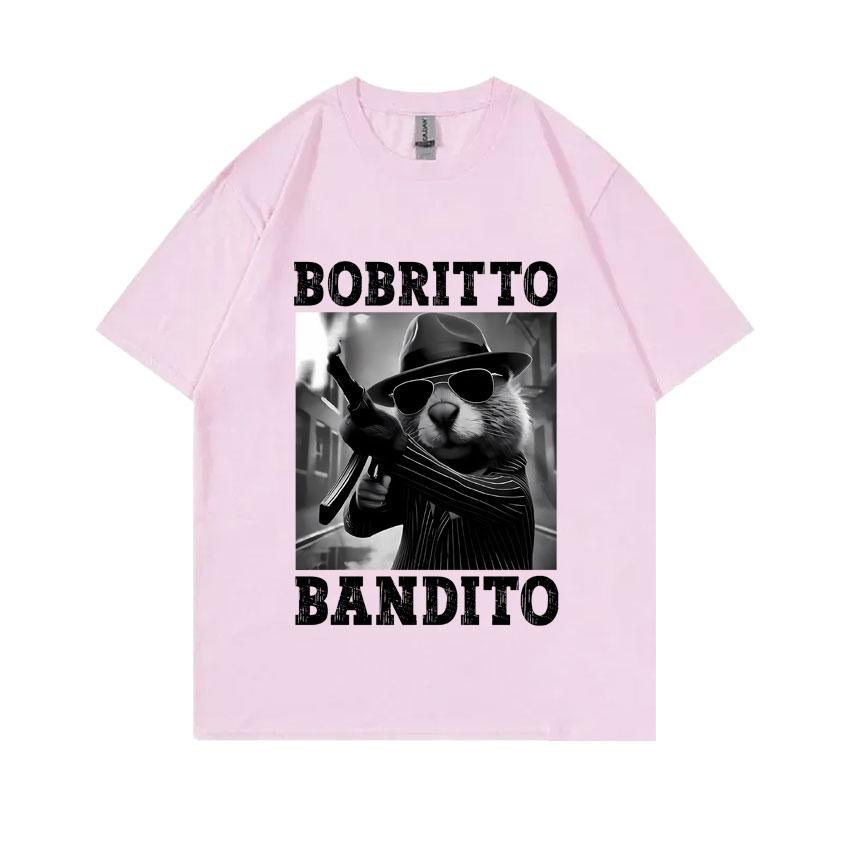 Bobritto Bandito Funny Beaver Meme T-shirt Men's Clothing Summer O-Neck Short Sleeve Tees Casual Humor Tops Cozy Cotton T Shirts