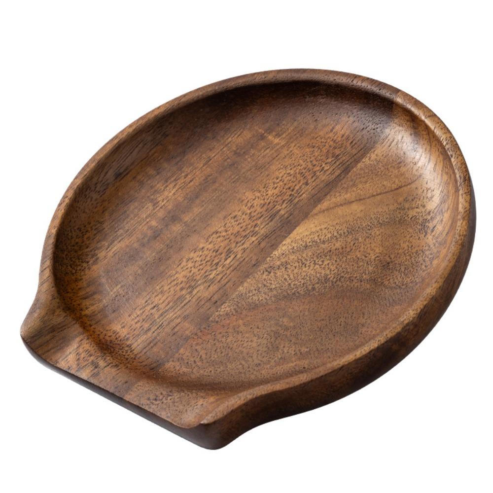 Anti-Scalding Spoon Rest Natural Utensil Holder Rice Spoon Storage Rack  Kitchen Countertop Style A