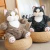 Animal Bobo Cat Plush Toy Doll Simulation Striped Cat Throw Pillow Sitting Doll Child Gift