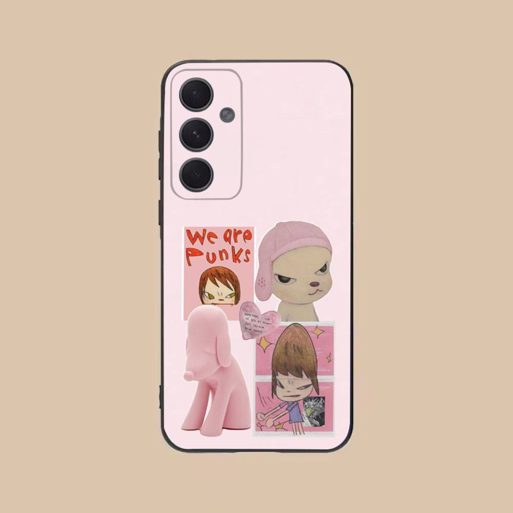 Y-Yoshitomo N-Nara Phone Case For Samsung S25,24,21,22,23,20,S30,Ultra,Plus,Fe,Lite,Note,5G Black Cover