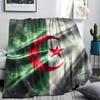 1PC Algeria National Football Team Patterned Flannel Blanket Suitable For All Seasons for Home Decor Warmth and Comfort Gifts Holiday Present