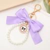 Cute Pearls Butterfly Bows Hanging Ornament For Bags Stylish Black Accessory Bag Charm Pendant Enhancing Your Look