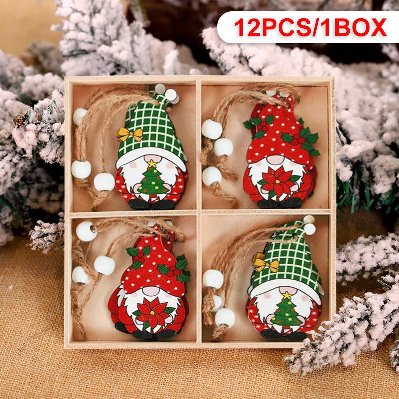 Wooden Christmas Pendant Merry Christmas Decoration for Home 2025 Navidad Xmas Tree Hanging Ornaments Kids Gifts New Year 2025