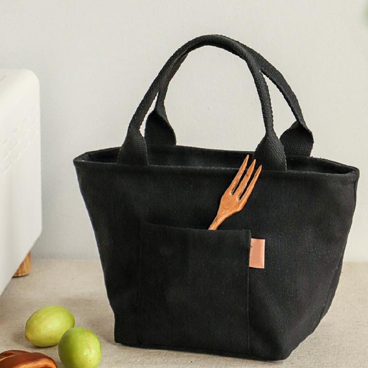 Canvas Lunch Bag Insulated Lunch Toted Bag Lunch Box Container Coolers Bag Reusable with Front Pockets for Women Men Gifts