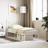 VidaXL Cadre de lit métal avec tête de lit blanc 75x190 cm 353576