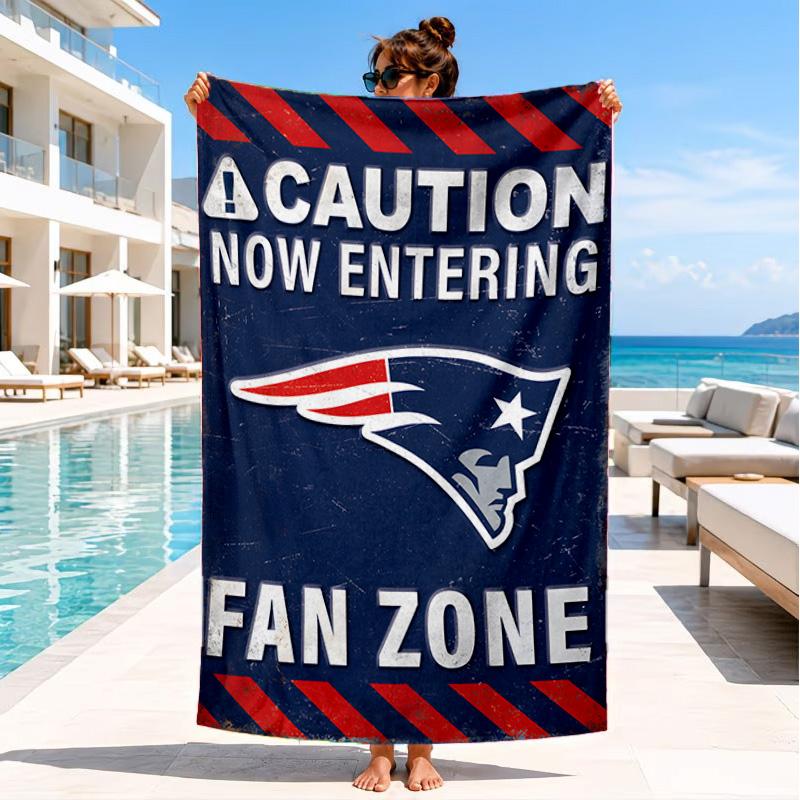 New England Football Team Logo Beach Towel, Quick-drying, Easy to Care for, Suitable for Both Fitness and Beach Vacations,Sports Essential