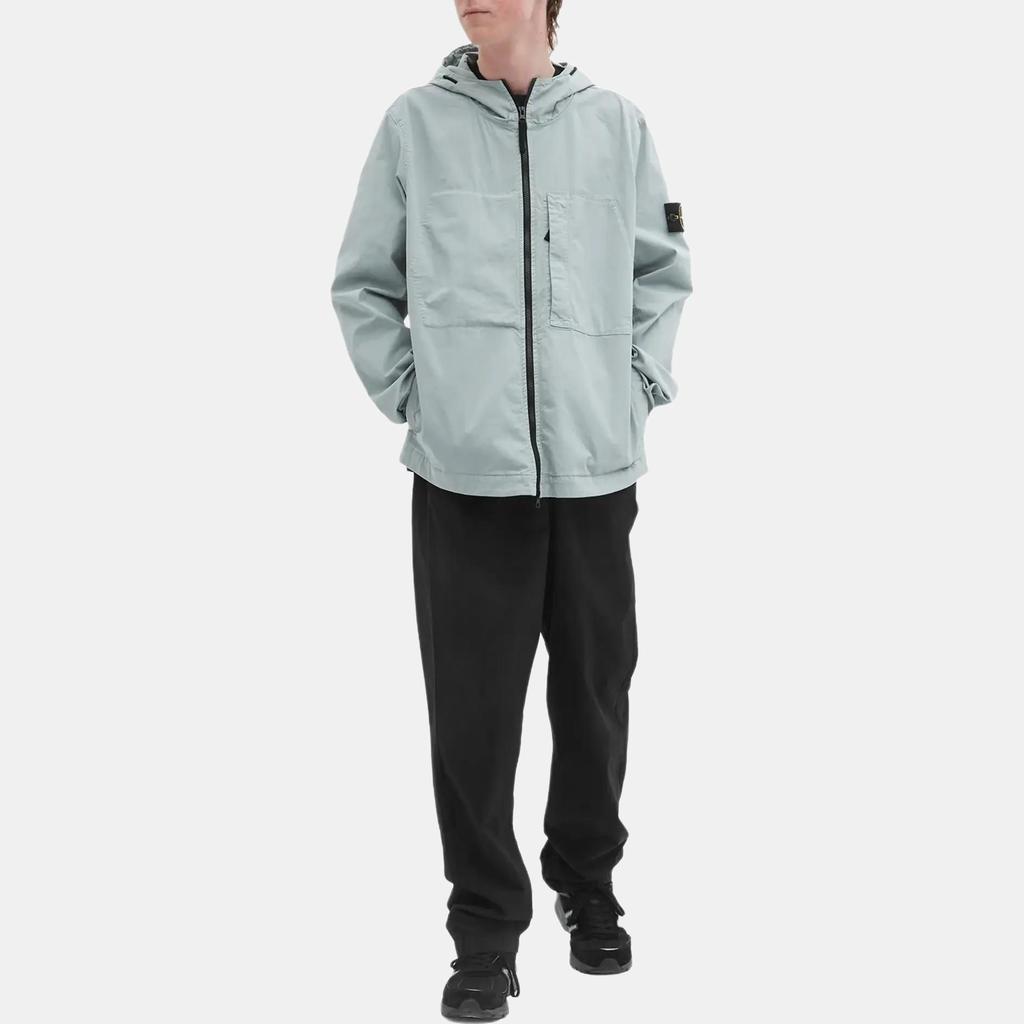 STONE ISLAND Supima Cotton Twill Stretch Hooded Jacket 'Sky Blue' Men's 781543310-V0041