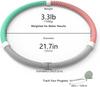 Vážená měkká pružinová hula hoop pro dospělé – 3,3 lb skládací fitness obruč, přenosné zeštíhlující cvičební vybavení