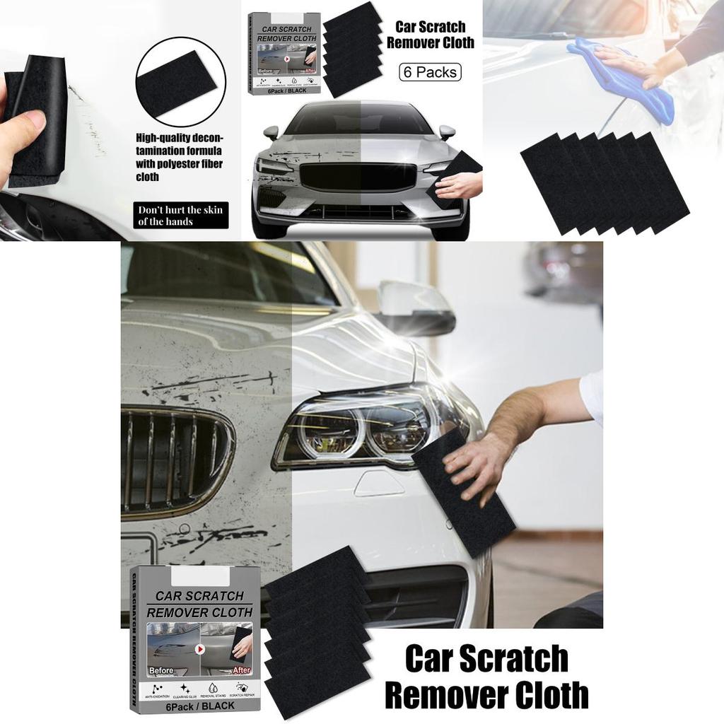 Nano Shine Car Scratch Cloth Scratch Stain Cleaning Care 6 Pack Box