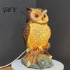 Retro Style Animal Desk Lamp 3D LED Night Light, Resin Dolphin Owl Lion Sculpture Table Handmade Ornament Lamp, USB Decor for Bedroom, Warm