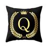 Cover Black And Gold Letter Case Sofa Cushion Cover Home Decor