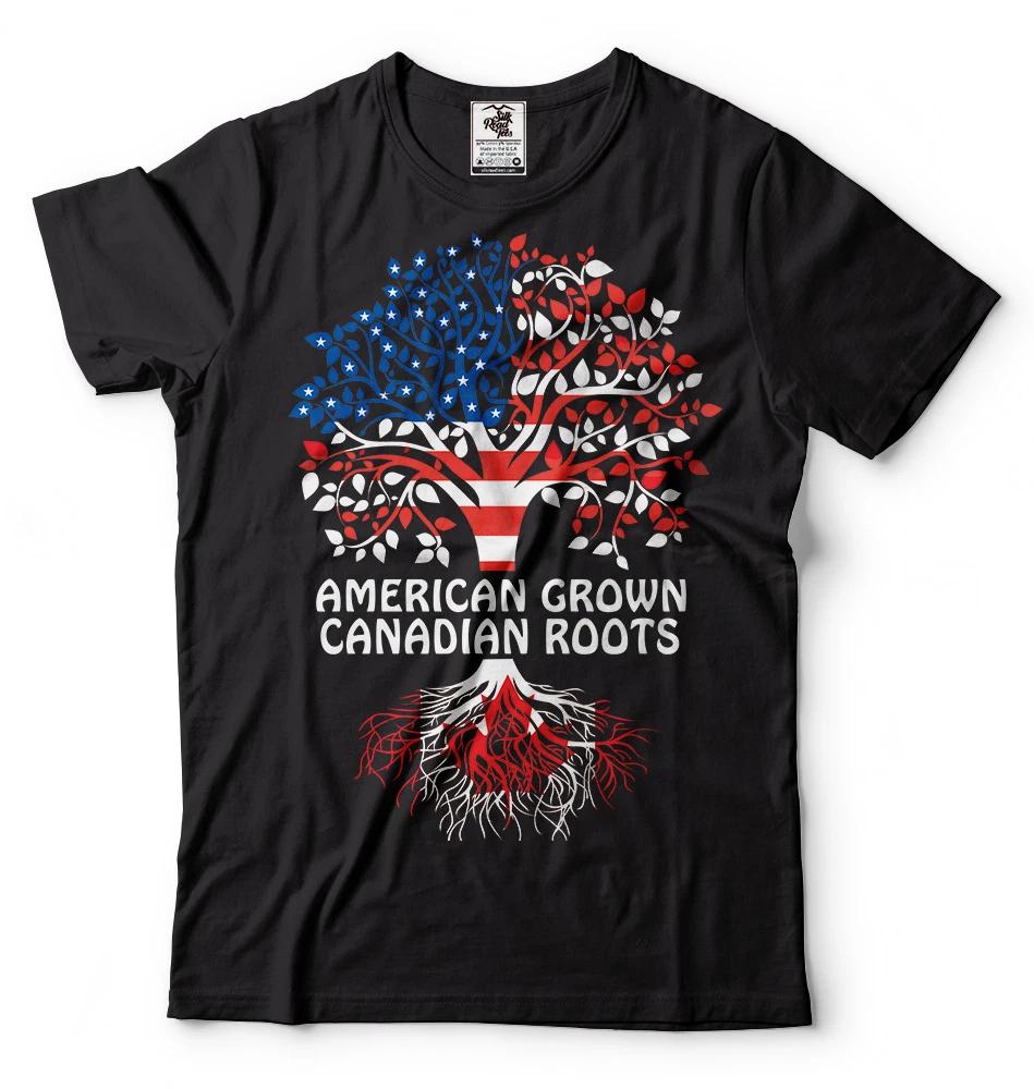American Canadian T-shirt American Grown Canadian Roots Tee Heritage nationality 2XL