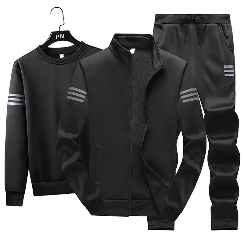 Men's Tracksuits Autumn Jacket Sweatshirt and Long Pants Three Piece Sets Outdoor Sport Suit