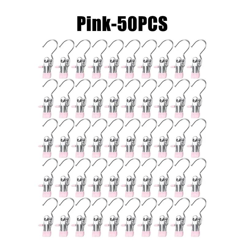 10-100 buc Cârlige de rufe din oțel inoxidabil, clești pentru rufe, cârlig portabil pentru agățat haine, clip pentru haine, organizator de haine pentru garderobă, umeraș