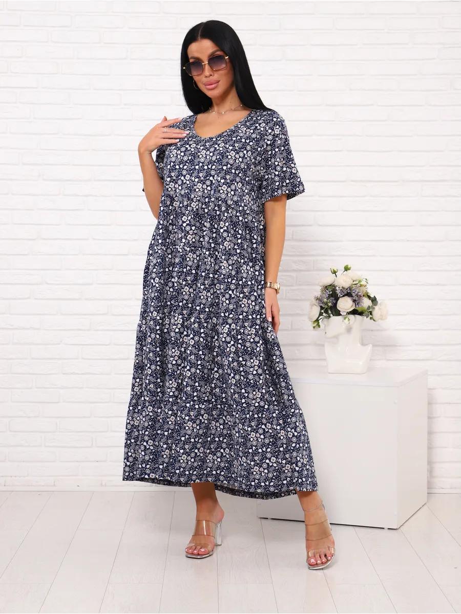 Baumwoll-Sommerkleid in Übergröße 5XL