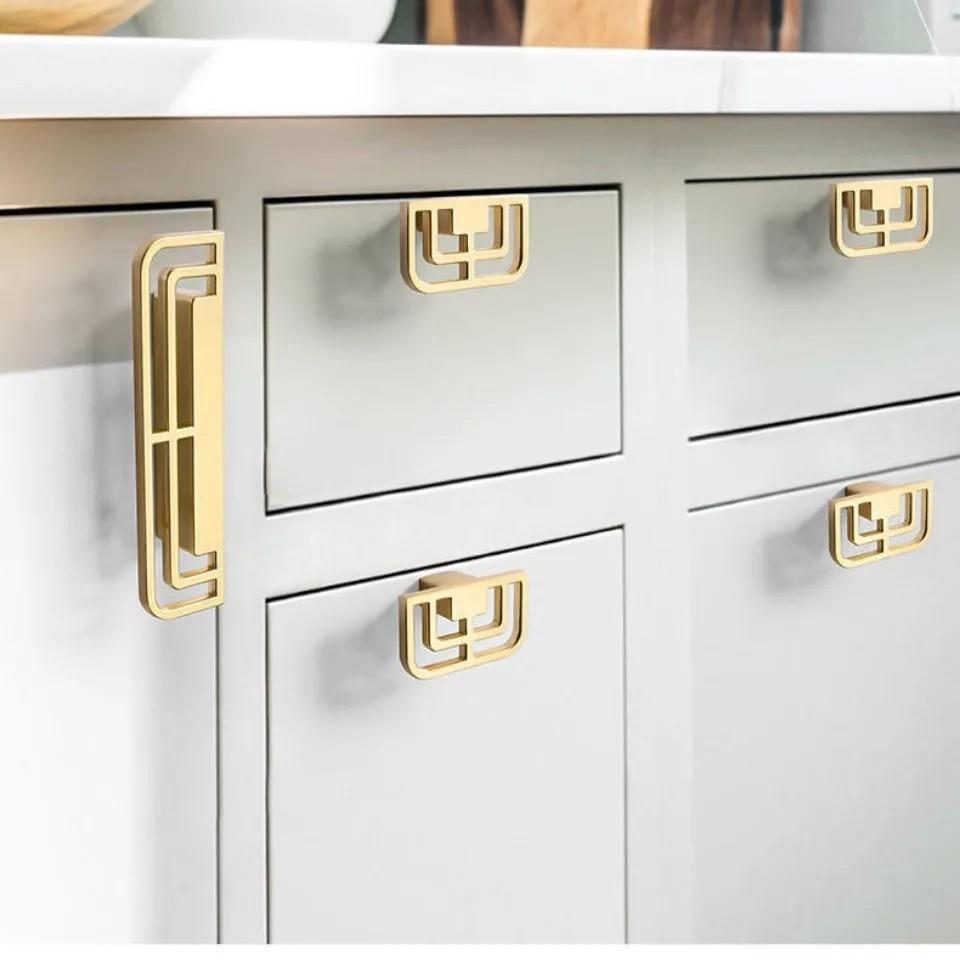 New Chinese Style, Wardrobe Door Handles, Cabinet Door Handles, Drawer Shoe Cabinet Handles, Extended, Paired, Furniture Hardware