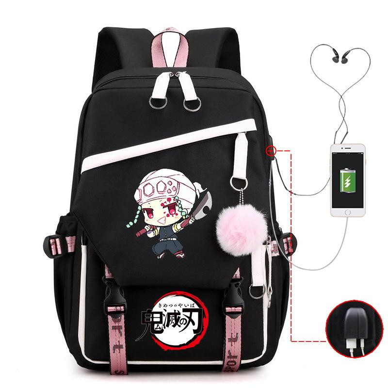 Kimetsu no yaiba ghost column peripheral printing schoolbag junior high school student high school multi-functional schoolbag