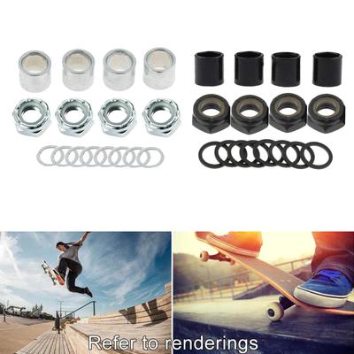 Skateboard Achsen Abstandshalter Muttern Cruiser Longboard Rollschuhe Hardware