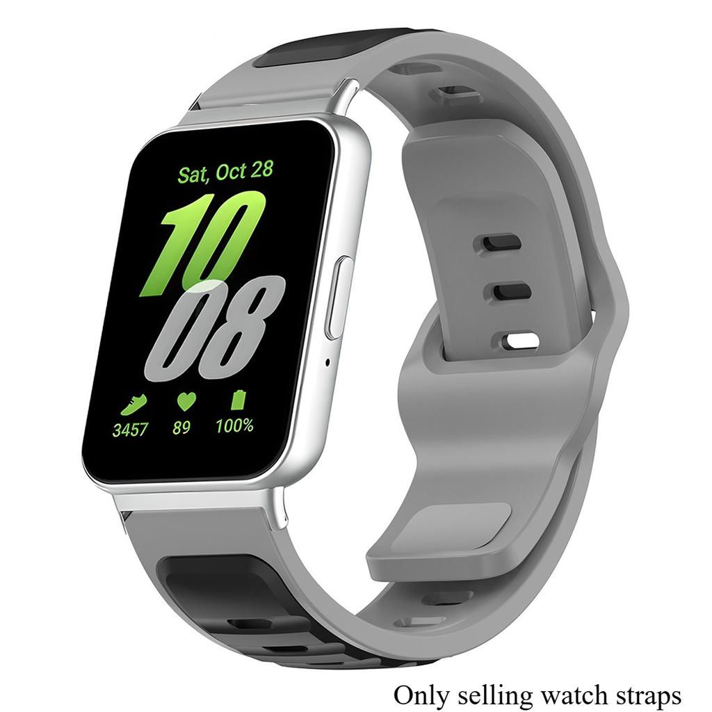 Sport Silicone Strap for Samsung Galaxy Fit 3 Two Tone Silicone Strap for Samsung Galaxy Fit3 Replaceable Watchband Accessories