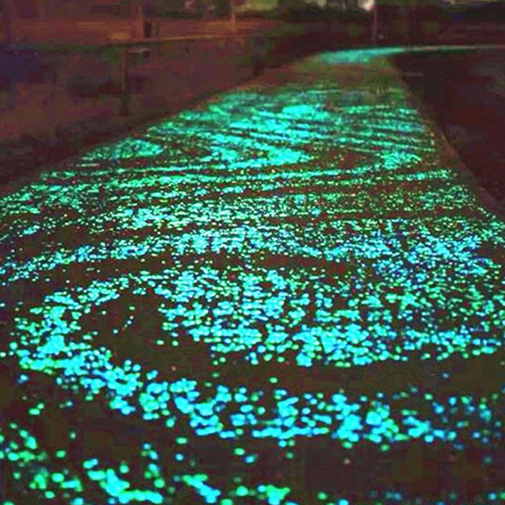300pcs/bag Outdoor Yard Luminous Stones Garden Pebbles Glow In Dark Fish Tank Aquarium Decoration Natural Crystals Rocks