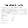 XDA Profile PBT Keycaps Japanese Characters 126PCS Milk White Minimalist Theme for Mechanical Keyboard Customizers