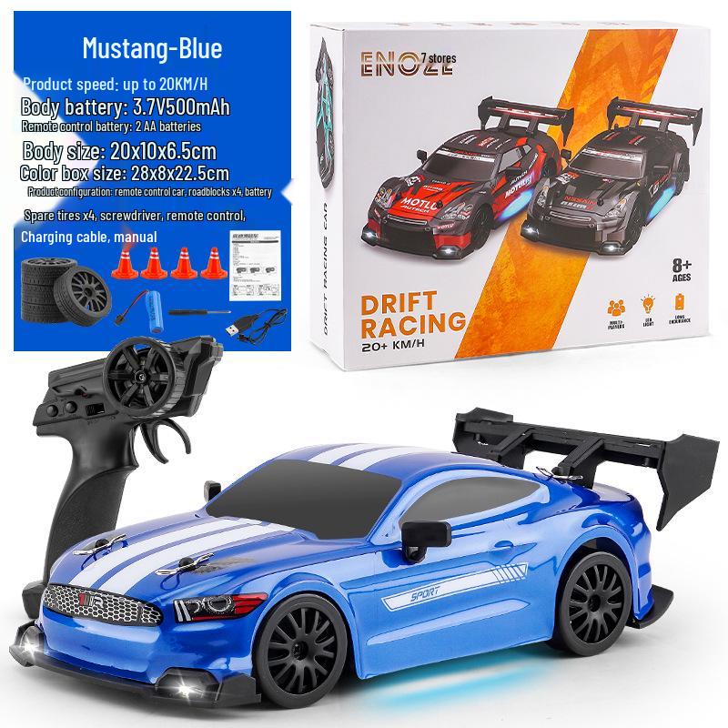 1:14 Scale RC High-Speed Drift GTR Sports Car - 4WD, Lights, Remote Controlled Racing Toy for Boys