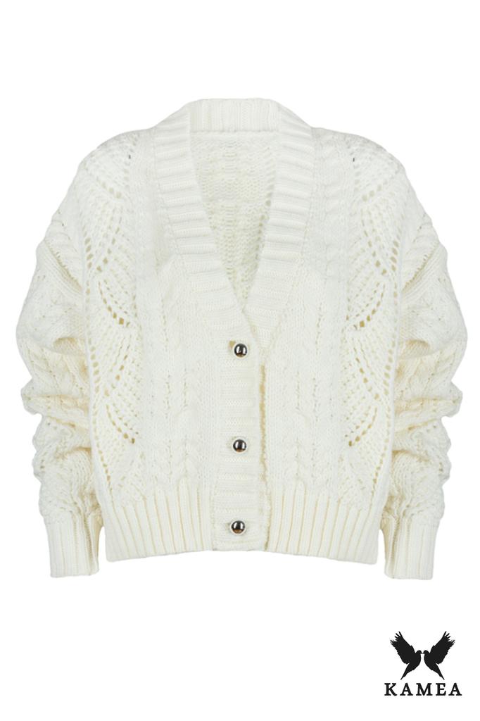 Kiara Cardigan Ecru Color