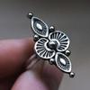 2025 Retro Carved Ethnic Flower Ring - Imitation Thai Silver Women's Jewelry