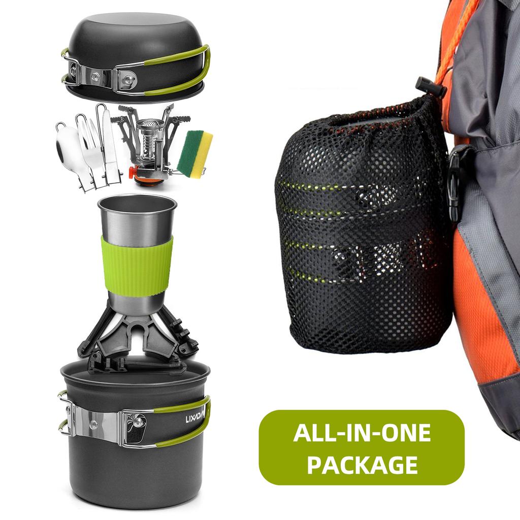 Camping Cookware Camping Cookware Portable Mess Kit Camping Pot and Pans Cooking Set Camping Pot and Pan