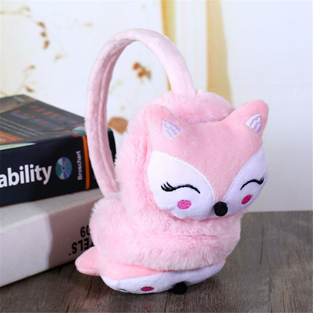 Dětské Pánské Dámské Kreslené Liška Plyšové Silná Ochrana Uší Kryt na Uši Teplé Náušníky Ohřívače Uší