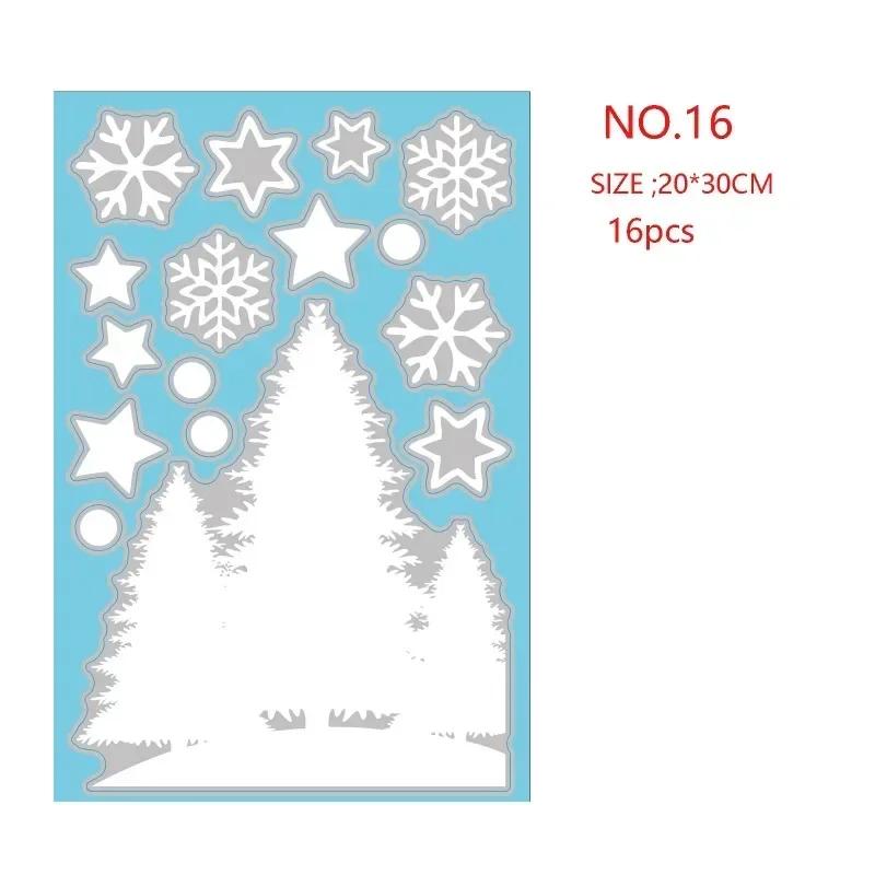 

Cartoon Christmas Mirror Sticker Santa Claus Elk Snowflake Glass Wall Sticker Window Decor Merry Christma Decor Static Sticker