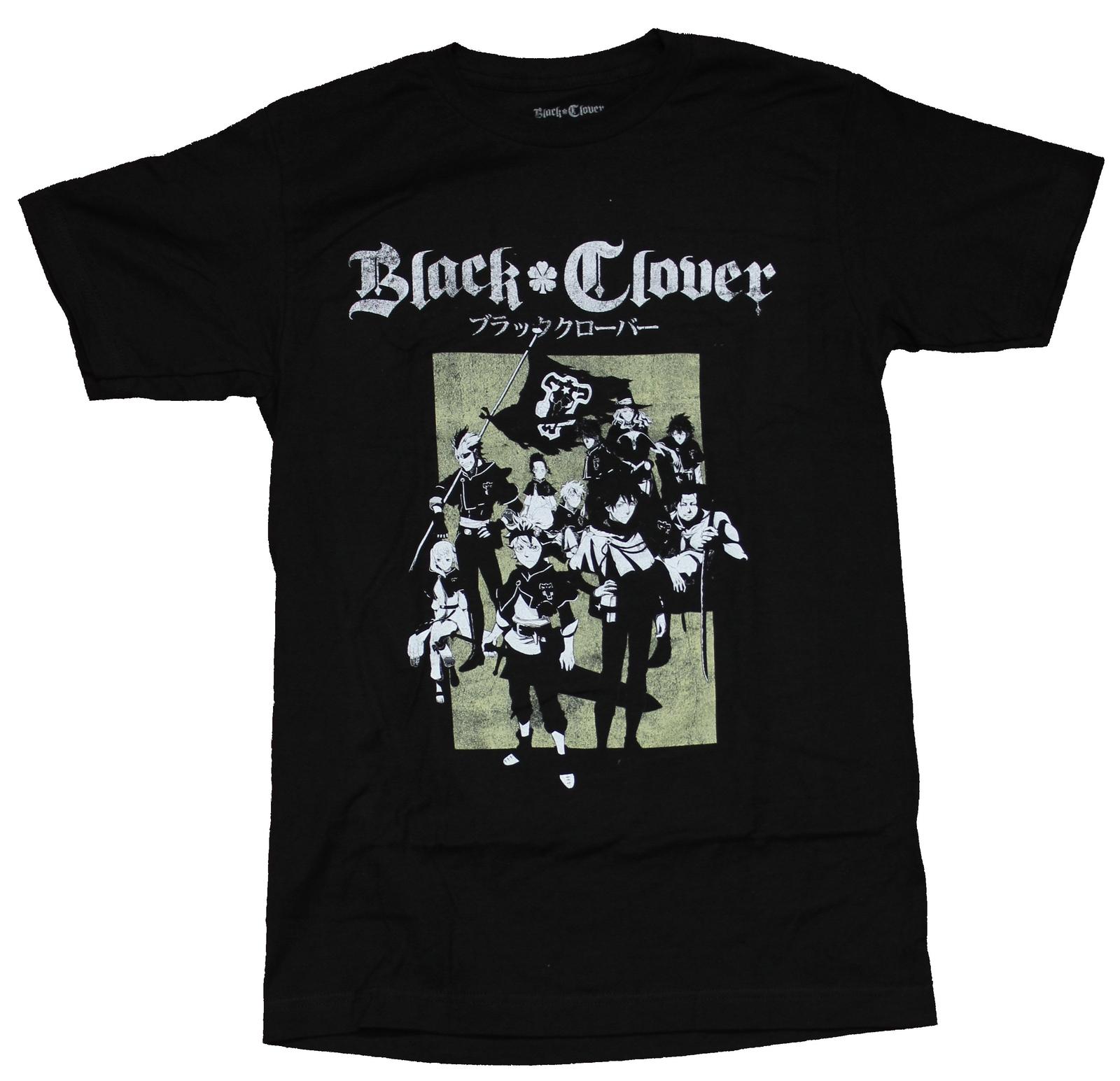 Black Clover Adult New T-Shirt - Distressed Standing Group Boxed Under Name S разноцветный