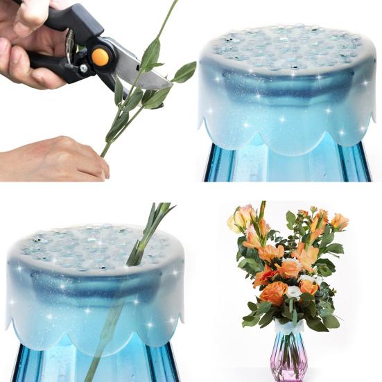 Yousheng Blossom Grid Silicone Flower Arrangement, Reusable Floral Stem Holder for Vase, Flexible Waterproof Flower Grid for DIY Arrangements, Wedding