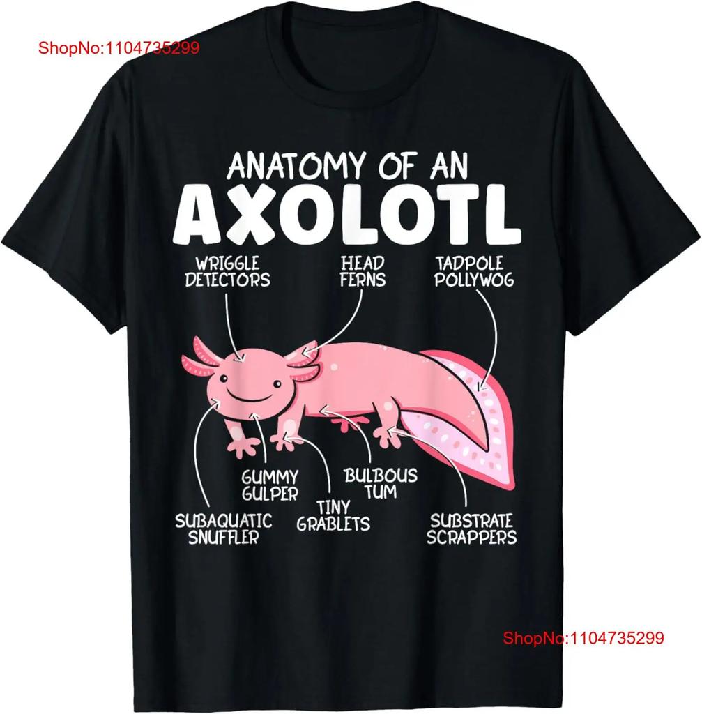 Anatomy Of An Askolotl Owner Mexican Walking Fish Lover T Shirt Vintage Versatile Homme Stylish Designer Clothes
