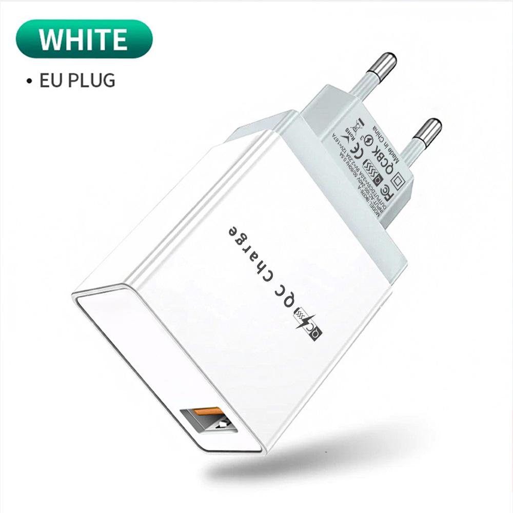 PD33W GaN QC3.0 Multi-Port Fast Charger, European Standard, 9V/12V Compatibility.
