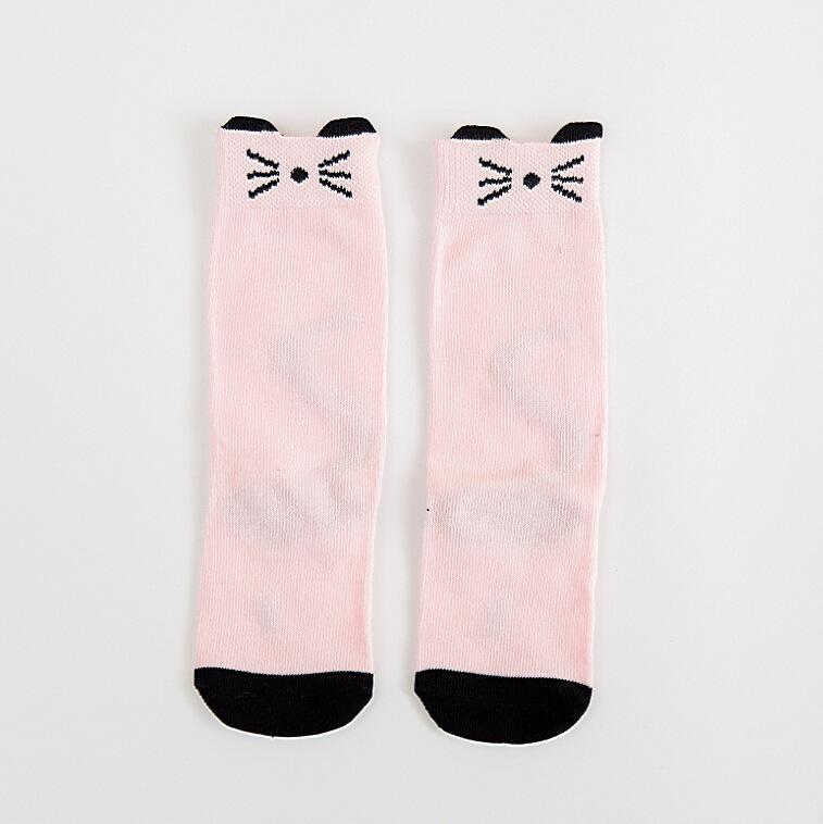 Girls Socks knee high Kids Baby Cute bear panda print Cotton Socks leg warms fall cloth boy knee sock toddler fashion sock