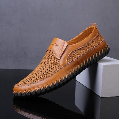 Fashion Summer Mesh Men's Loafers New Outdoor Lightweight Walking Shoes Casual Hollow Out Cool Shoes Comfortable Breathable Sports Shoes
