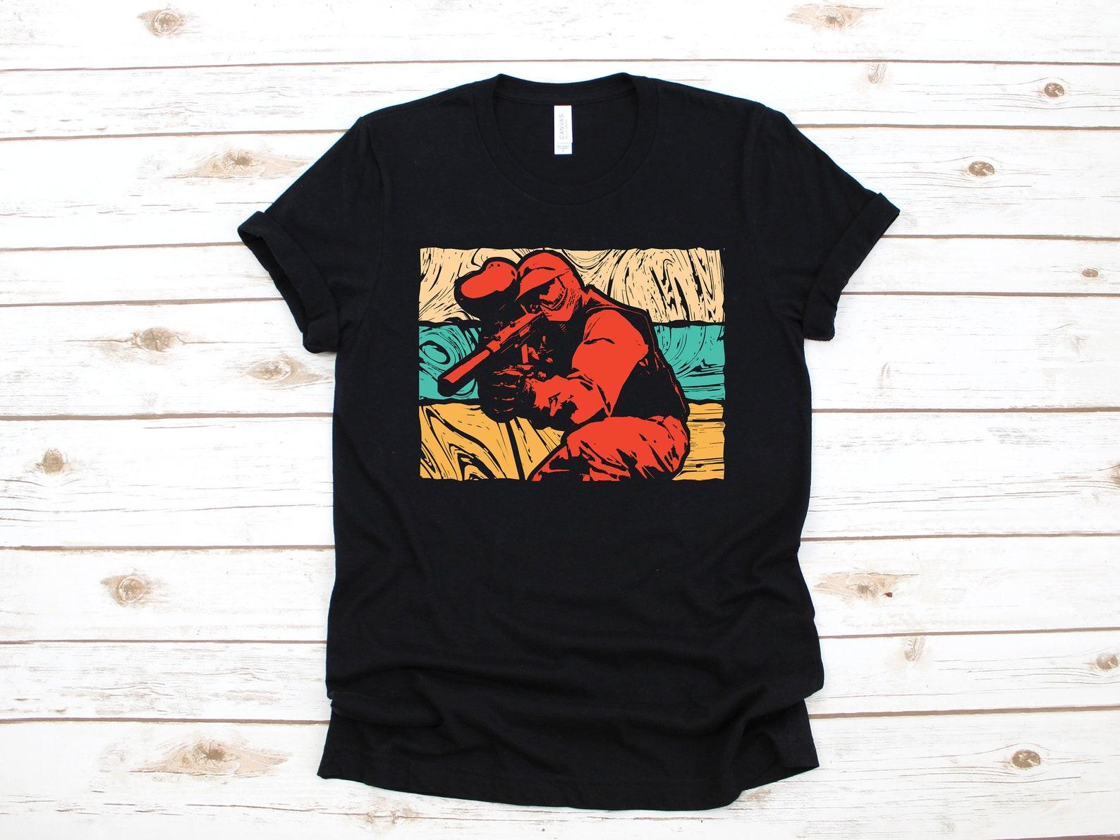 Retro Paintball Shirt, Paintball Gun T-Shirt, Paintball Team,T-shirt, T-shirt, Paintball T-shirt, Tank Top S