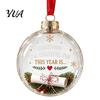 DIY Craft Ornaments for Holidays 3D Clear Ball Christmas Ornament, Holiday Message Keepsake, Acrylic Decorative Hanging Festivals Tree Decoration