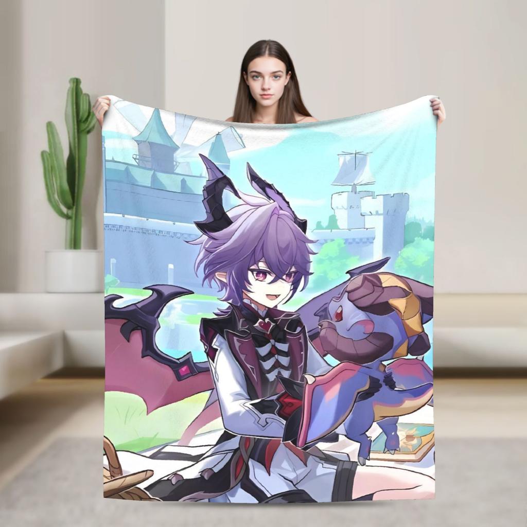 Genshin Impact Durin Game Blankets Fleece All Season  Multi-function Super Soft Throw Blankets for Sofa Outdoor Bedspread