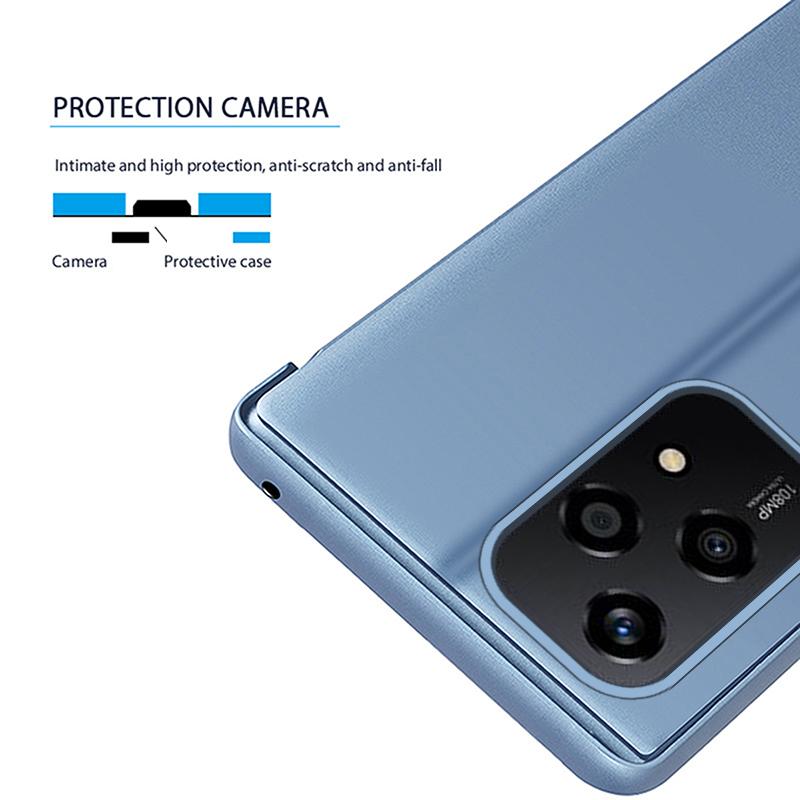 Für Honor 200 Lite Hülle Sichtfenster Ständer Leder Klapphandyhülle